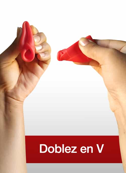 V- fold your menstrual cup