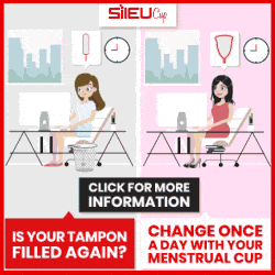 12 HOURS PROTECTION WITH MENSTRUAL banner office tampon cup