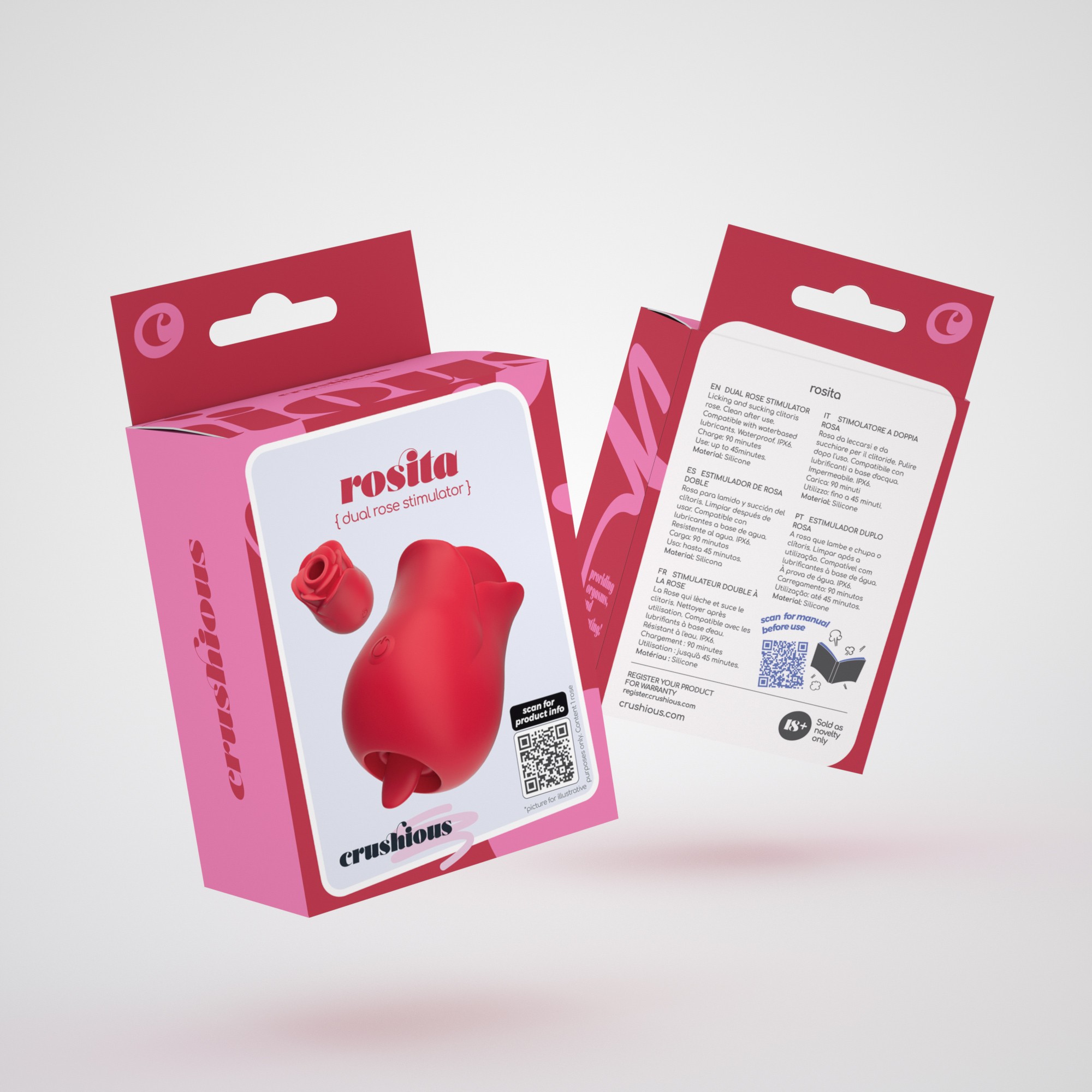 Rosita - Masajeador Íntimo Premium con Estimulación Sensorial Dinámica Doble 5 Rosita - Masajeador Íntimo Premium con Estimulación Sensorial Dinámica Doble - Imagen 5