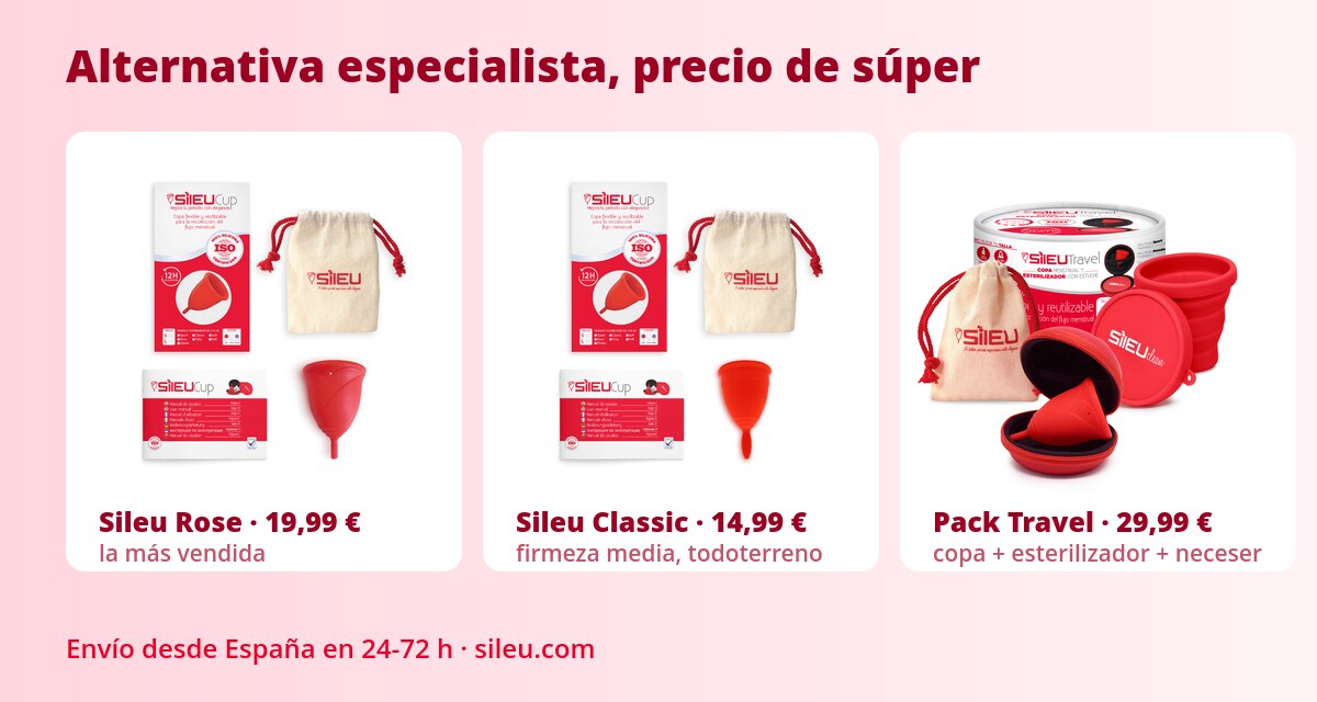 ¿Copa menstrual del Mercadona o Carrefour? Lo que venden (y lo que no) 3 Alternativa a la copa menstrual de Mercadona: Sileu Rose, Classic y Pack Travel con precios