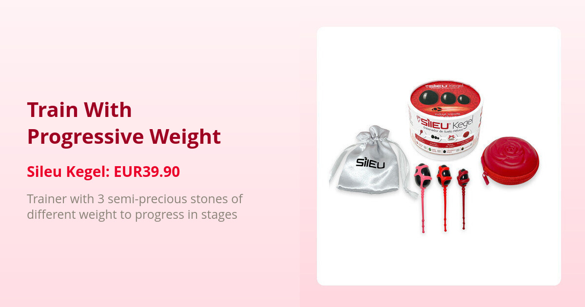 Kegel Balls vs. Kegel Trainer: What the Evidence Says 3 Sileu Kegel pelvic floor trainer with a set of semi-precious stones of increasing weight