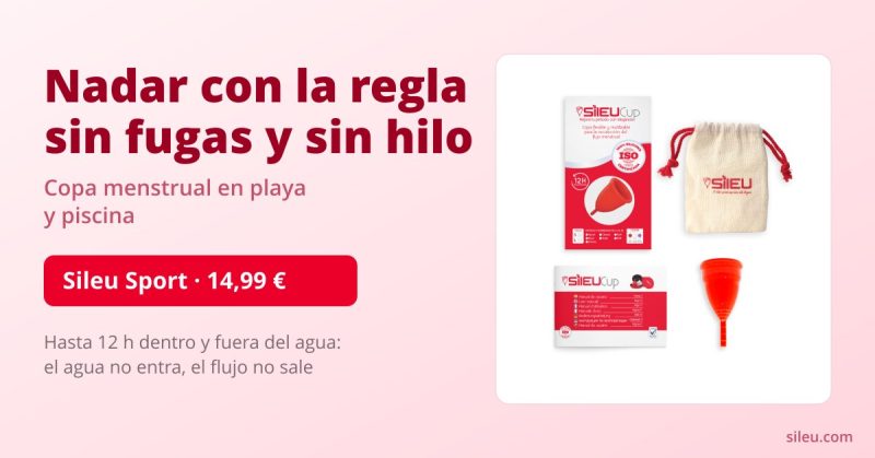 nadar con la regla copa menstrual verano