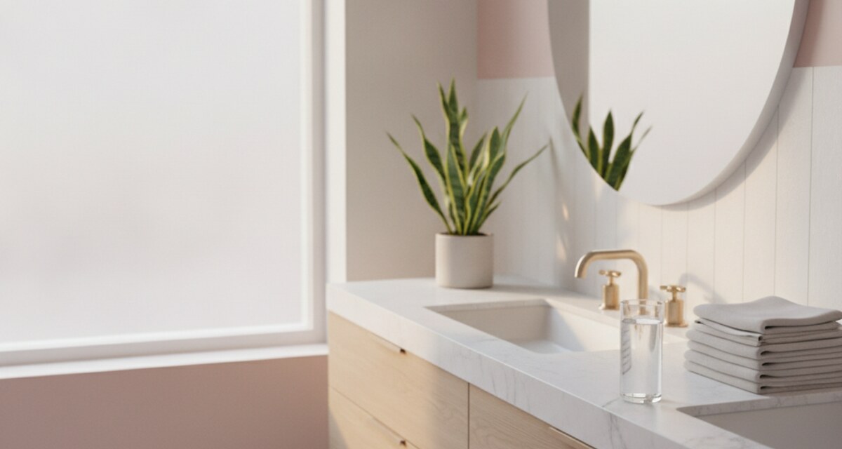 Bidet de viaje para la higiene íntima: cuándo es útil y cómo usarlo bien 2 Baño moderno en tonos claros preparado para el descanso y la higiene suave tras el parto