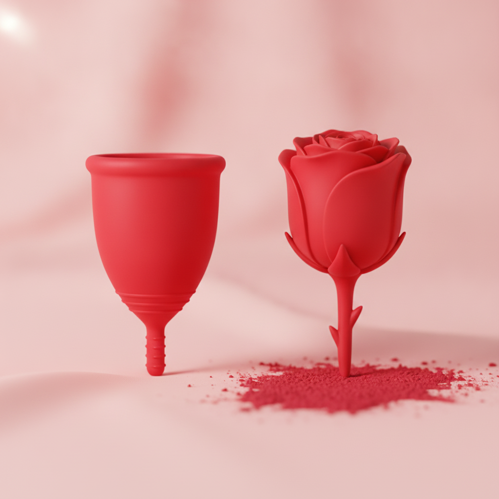 ISO 10993, USP y FDA Estándares de calidad y Biocompatibilidad de las copas menstruales 3 Composición con copa menstrual Sileu Rose y Classic, ambas con certificado ISO 10993 de biocompatibilidad