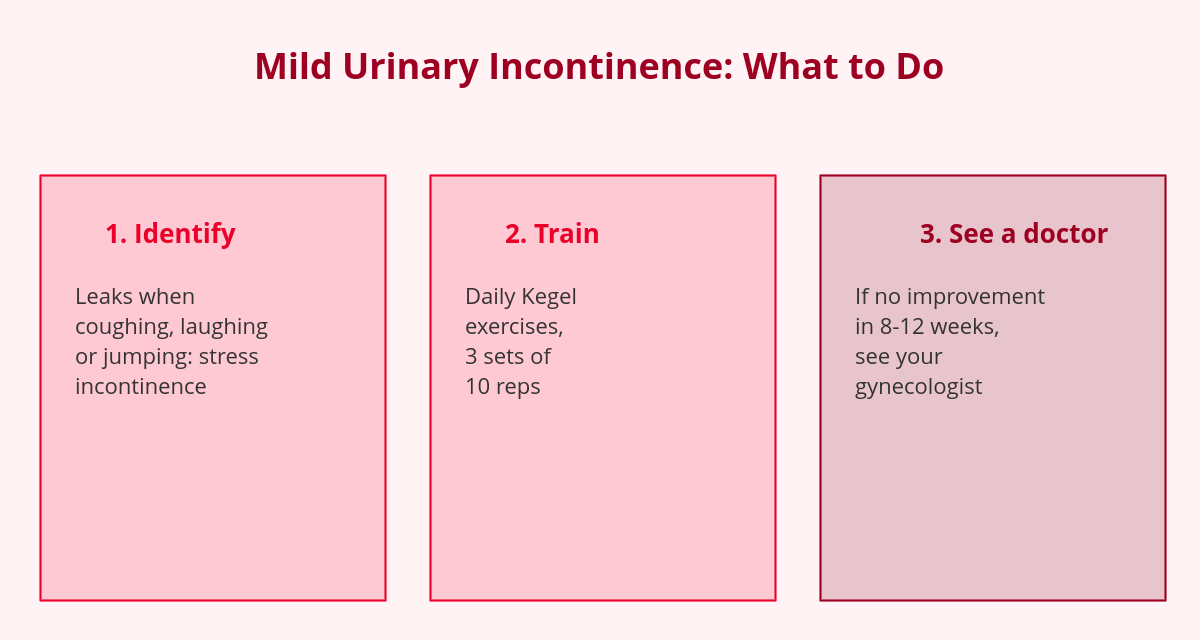 Mild Urinary Incontinence: Why It Happens and How to Improve It 1 Mild urinary incontinence: how to identify it, train for it, and when to see a doctor