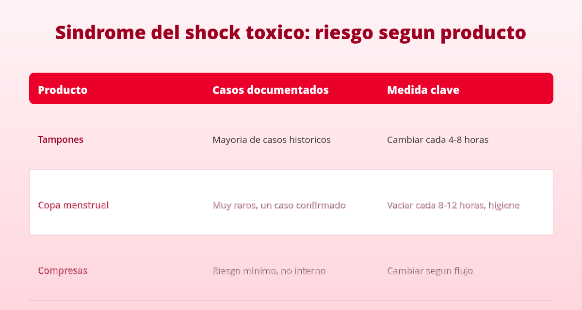 Síndrome del shock tóxico y copa menstrual: riesgo real según la evidencia 2 sindrome shock toxico copa menstrual riesgo comparado con tampones