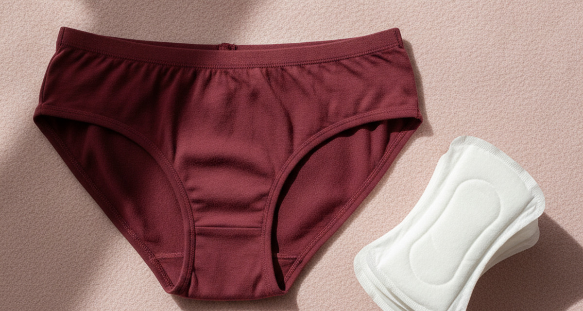 Postpartum Pads: What You Actually Need (and Alternatives) 1 postpartum pads next to organic cotton period panties