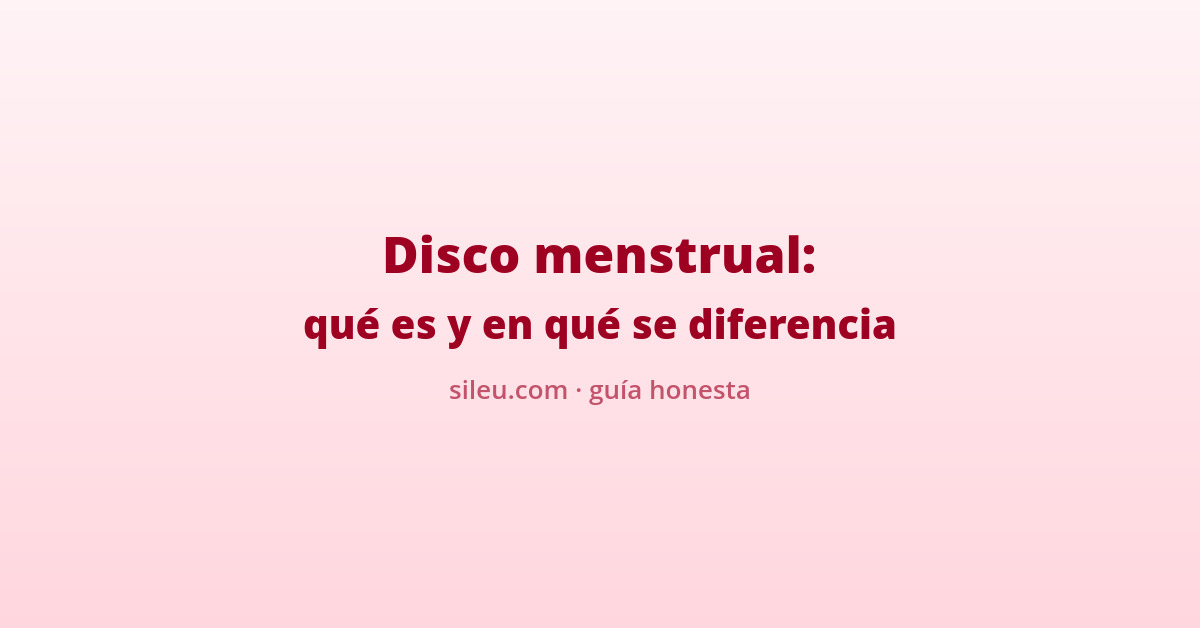Disco menstrual: qué es, cómo funciona y en qué se diferencia de la copa 1 disco menstrual: que es y como funciona
