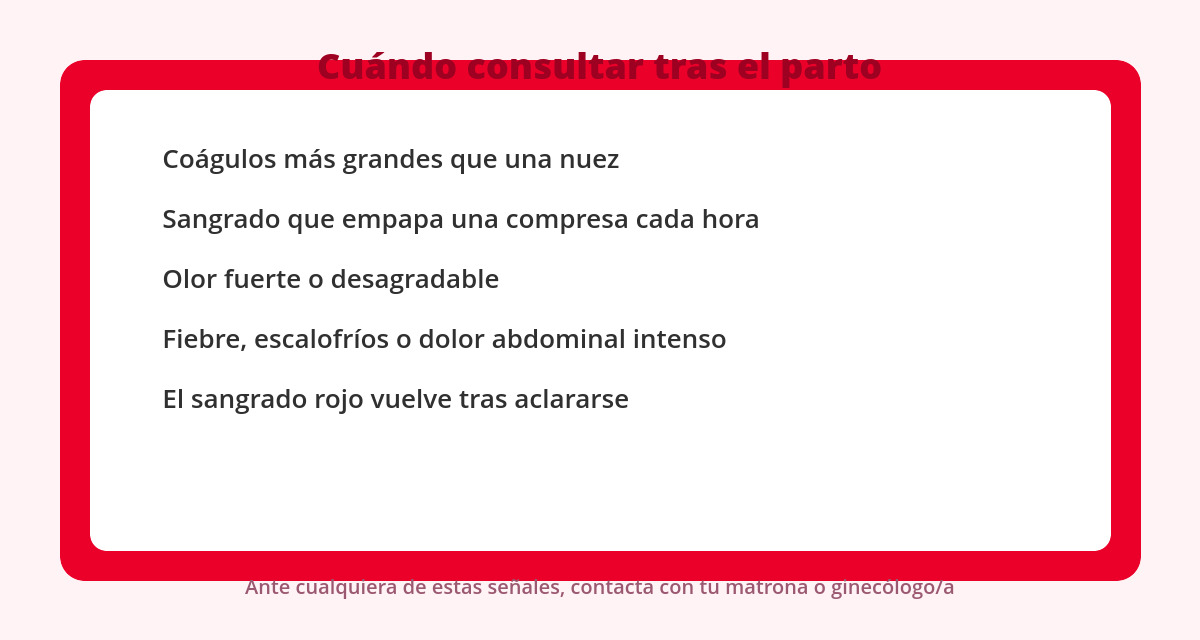 Compresas posparto: qué necesitas de verdad (y qué alternativas hay) 3 senales de alarma sobre el sangrado postparto que requieren consultar