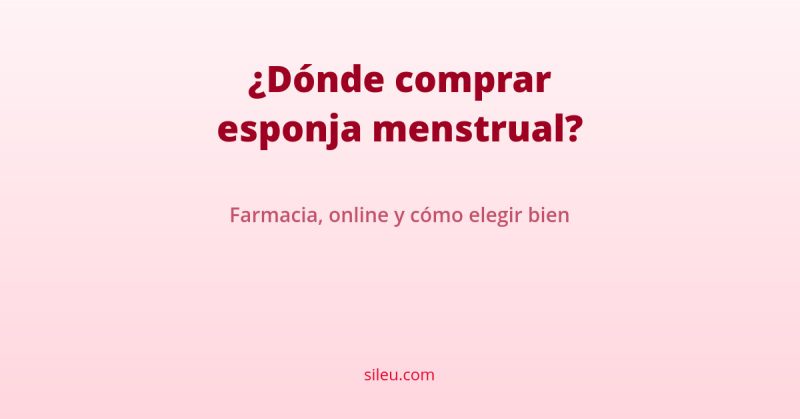 esponja menstrual farmacia vs comprar online