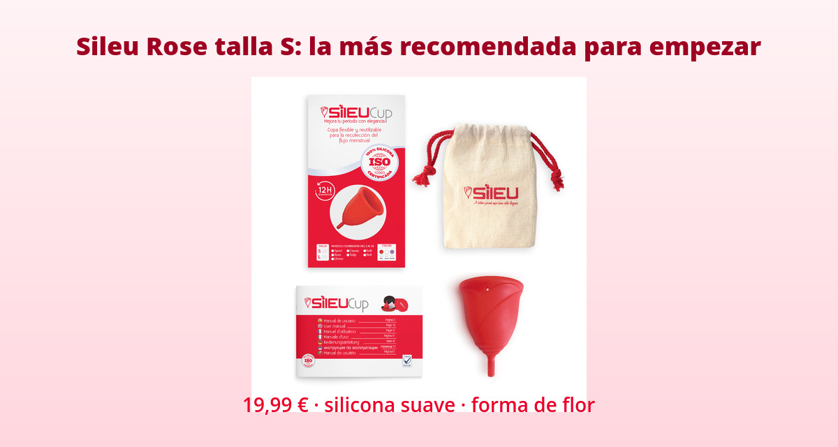 Uso de la copa menstrual en mujeres vírgenes 2 Copa menstrual Sileu Rose talla S recomendada para mujeres vírgenes o primerizas