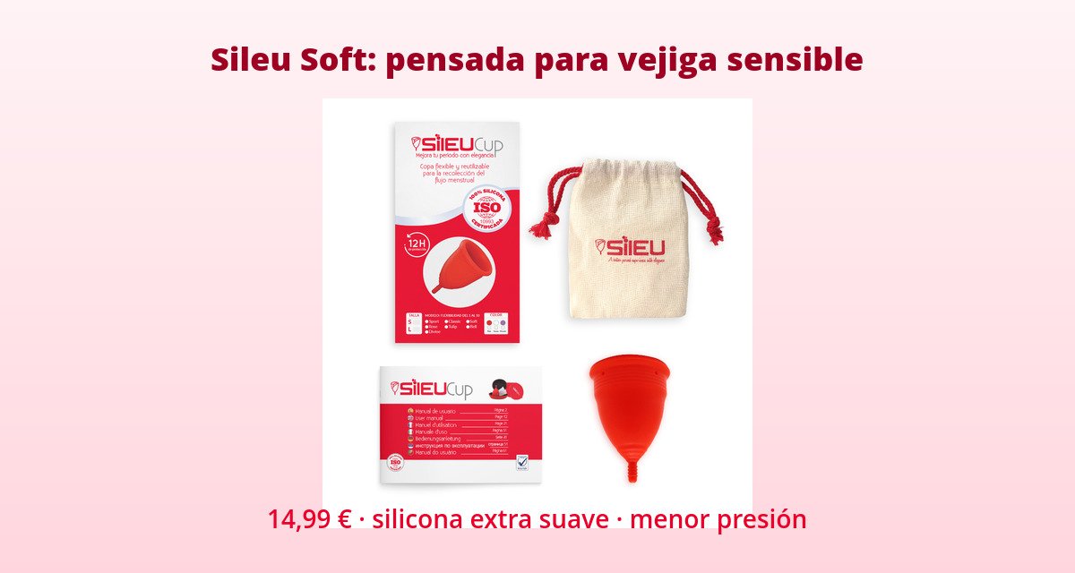 ¿Tu copa menstrual te da ganas de orinar constantemente? 2 Copa menstrual Sileu Soft para ganas de orinar y vejiga sensible