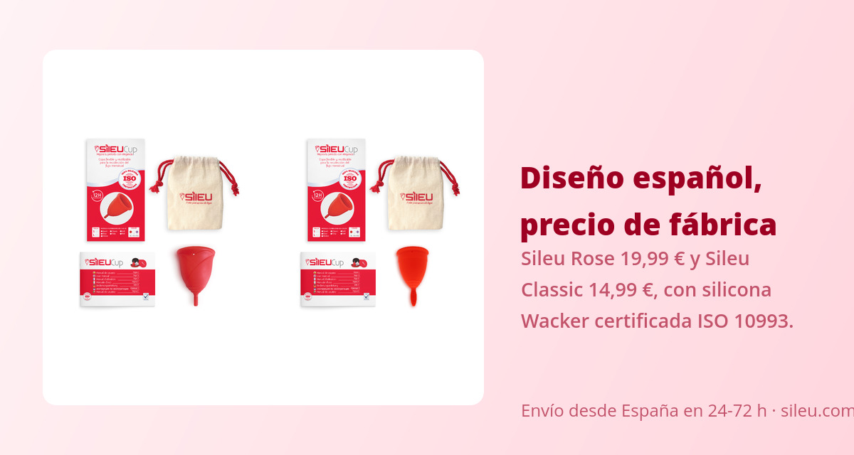 Marcas de copa menstrual en España: cuál es cuál 3 Sileu Rose y Sileu Classic, dos copas de la marca española de copa menstrual Sileu