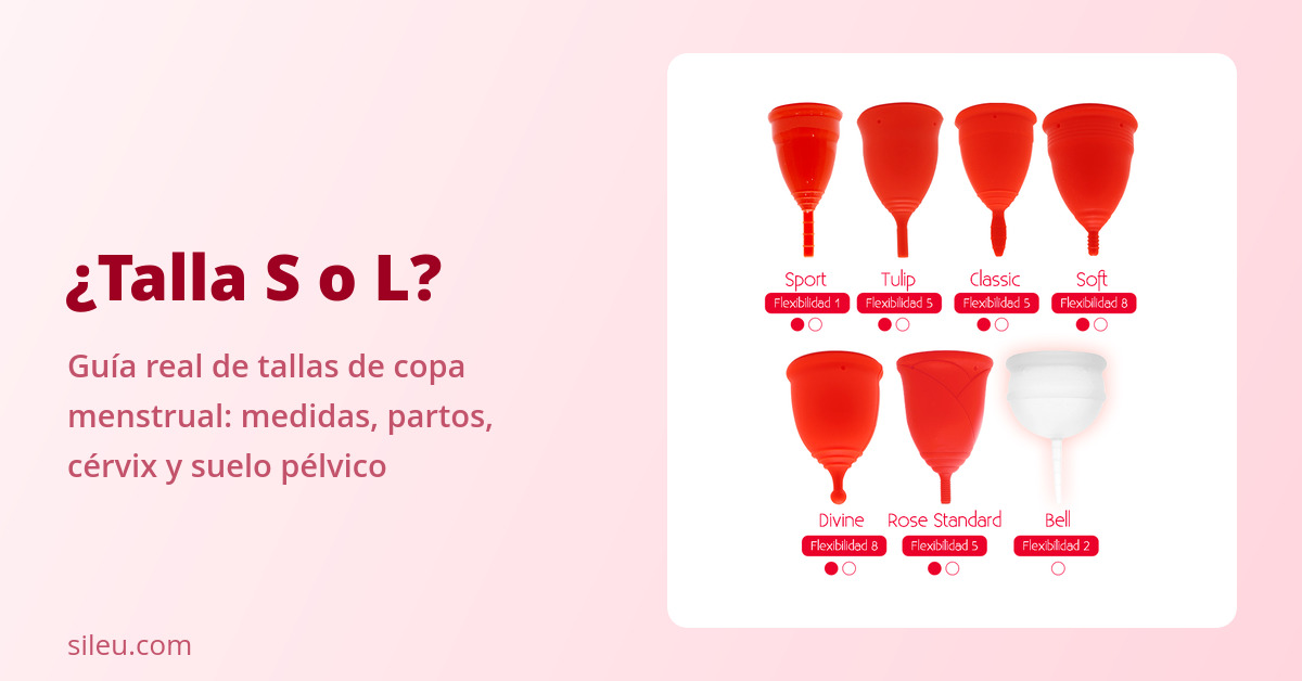 Tallas de copa menstrual: guía real para acertar a la primera 13 Guía de copa menstrual tallas: S o L según medidas, partos, cérvix y suelo pélvico