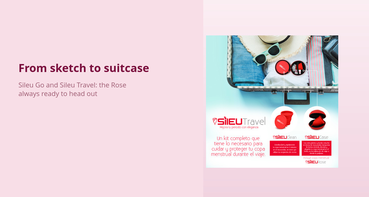 Why the Sileu Rose Menstrual Cup Is Shaped Like a Rose: The Story of a Spanish Design 4 Sileu Go and Sileu Travel packs with the Rose menstrual cup and its pouch